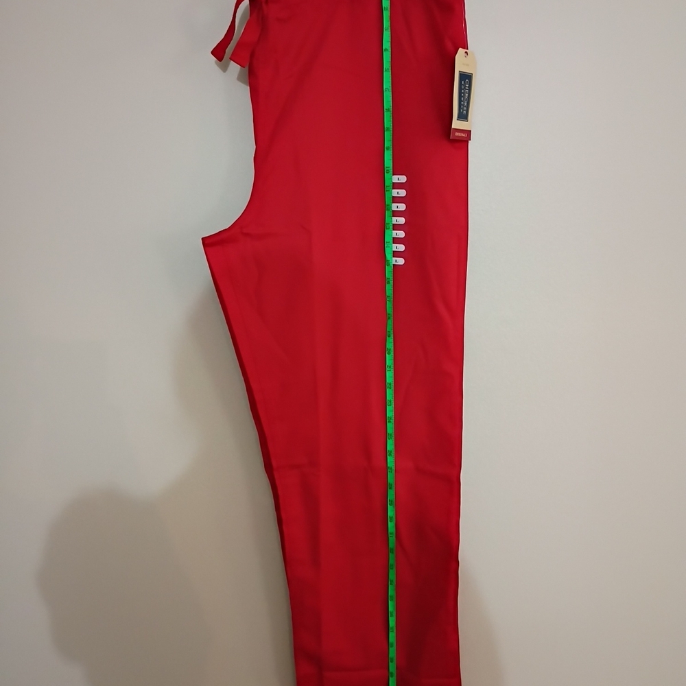Cherokee Workwear Unisex Scrub Pants Red NWT Large